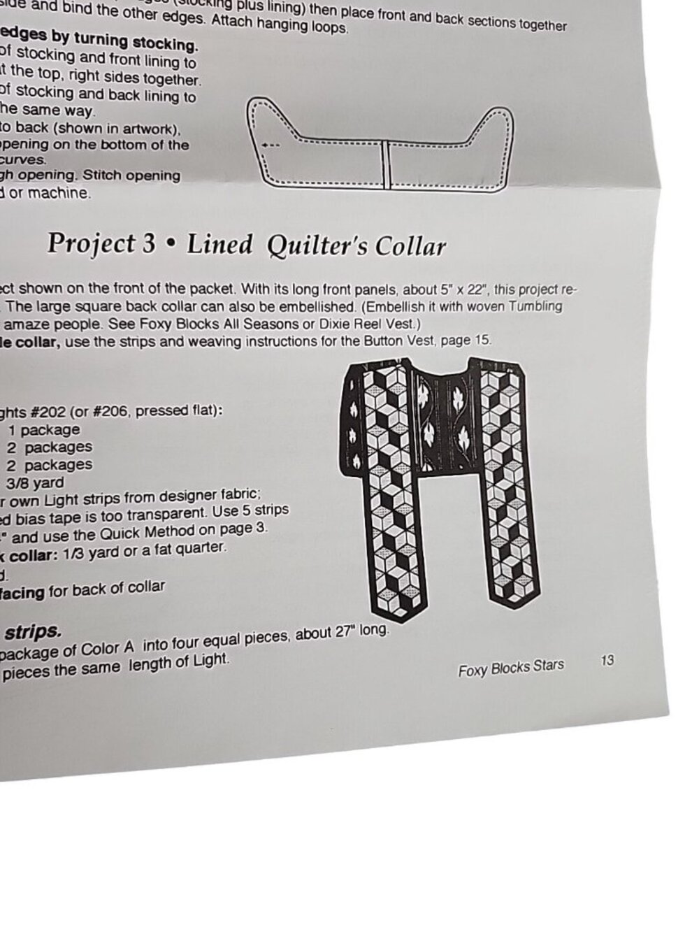 Foxy Blocks Stars! Button Vest Pattern - Picture 8 of 9